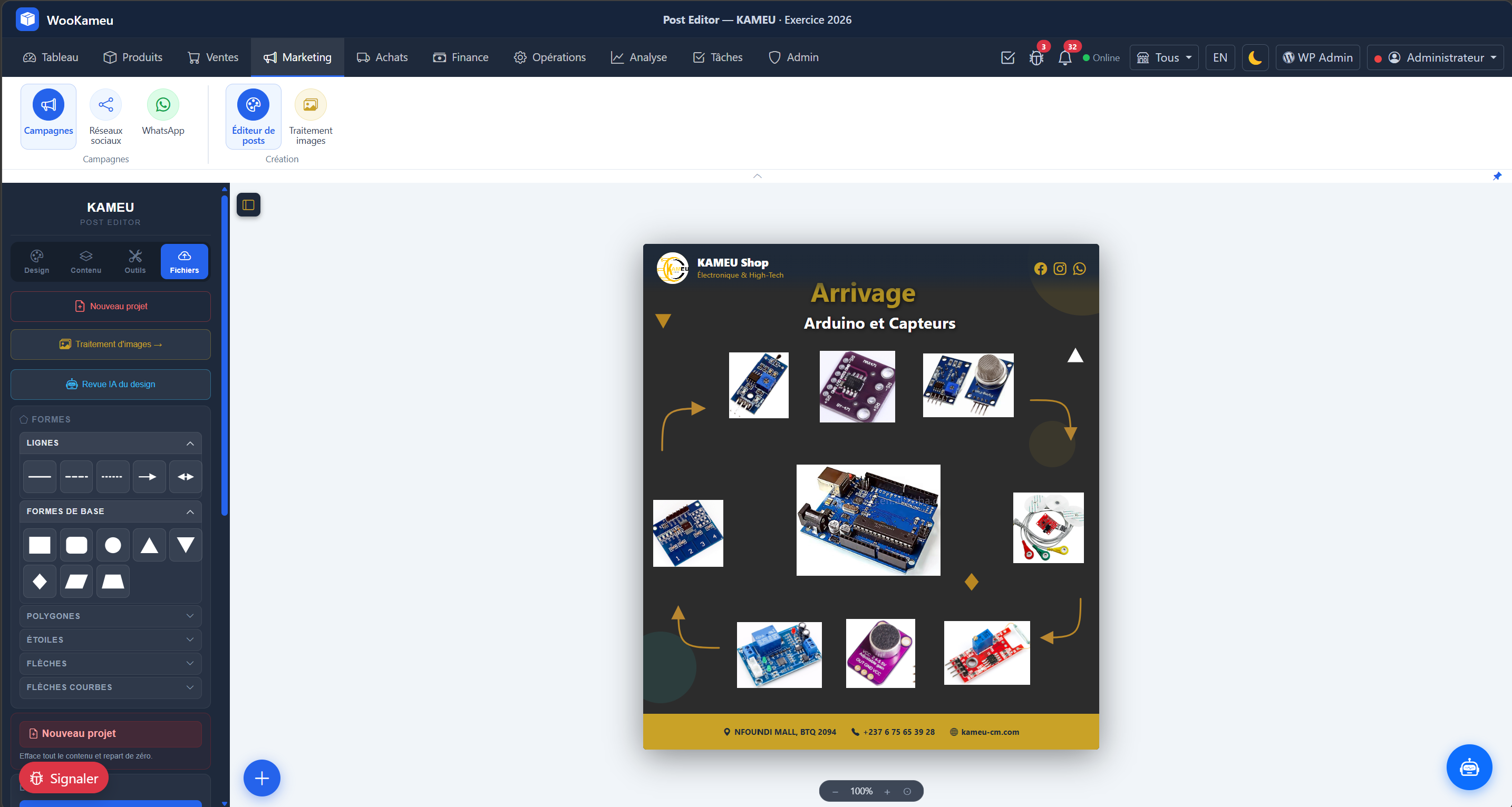 Liste / Tableau — WooKameu marketing